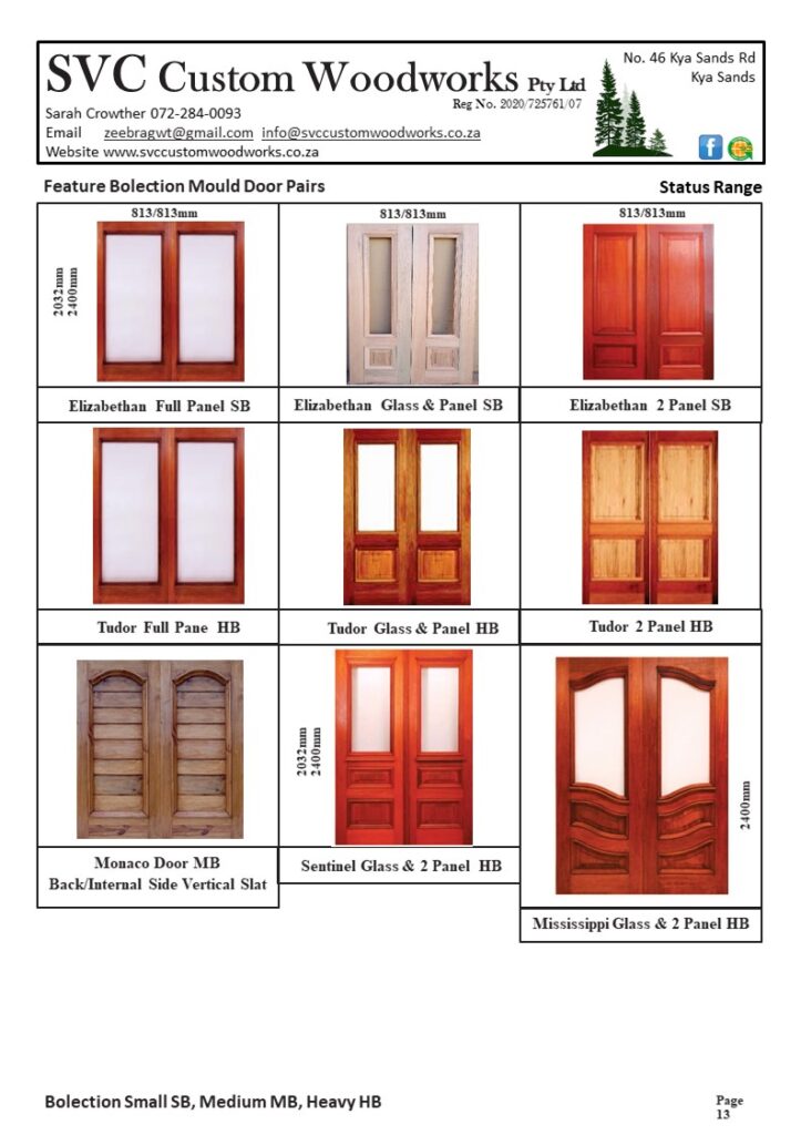Timber Feature Bolection Double Doors